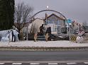Rond point sud avec décorations de Noêl